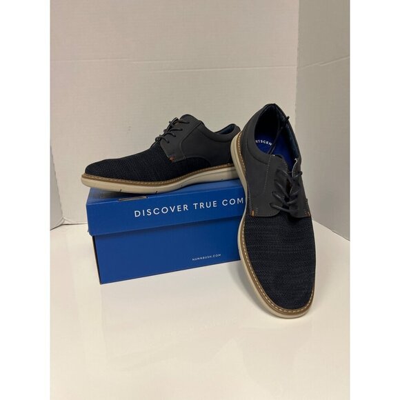 NEW! Nunn Bush Chase Oxford Navy Blue Lace Up Men's Shoes Size 8 - Picture 3 of 10